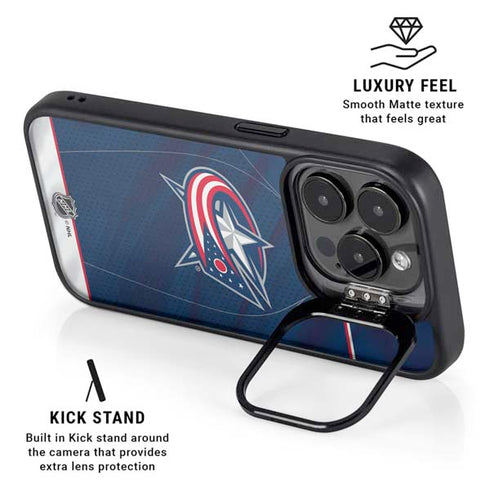NHL Columbus Blue Jackets Jersey iPhone 16 Pro Kickstand Case
